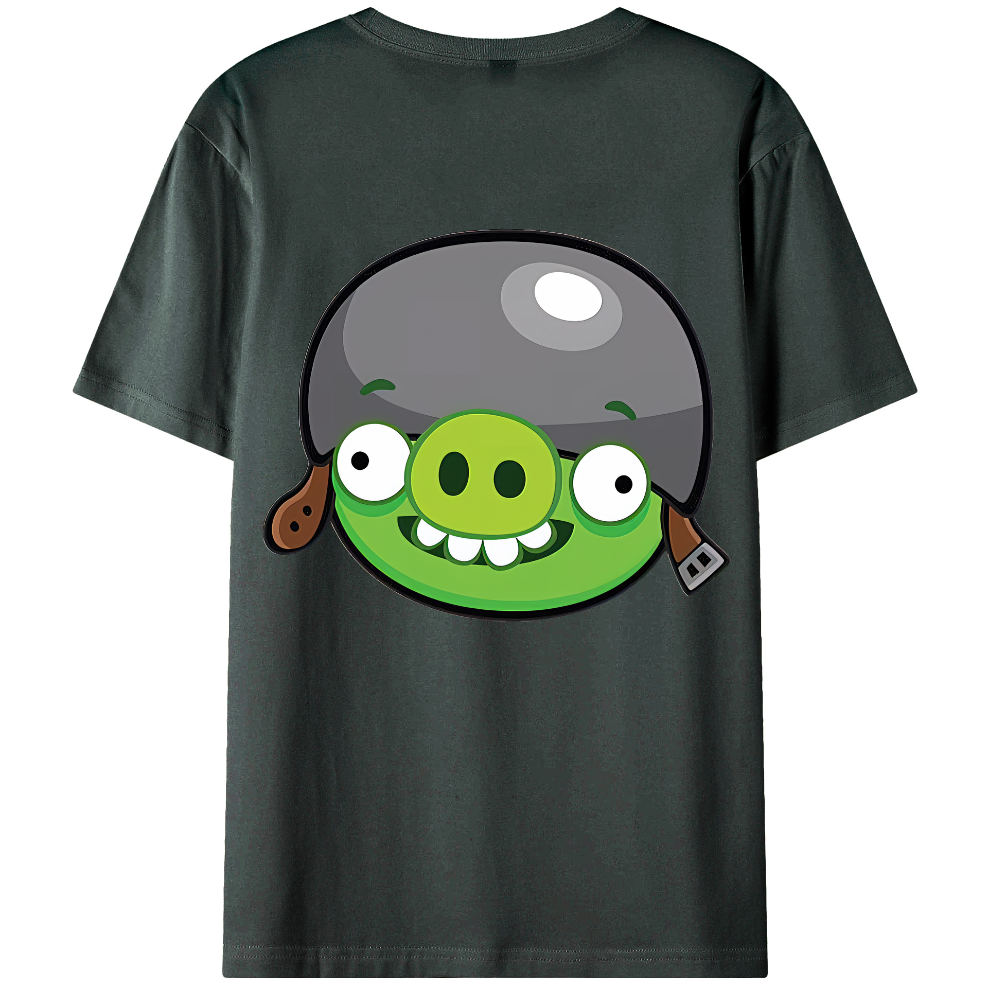 （画像用） Angry Birds アングリーバード 綿100％ メンズ半袖Tシャツ（バックプリント） 通気性